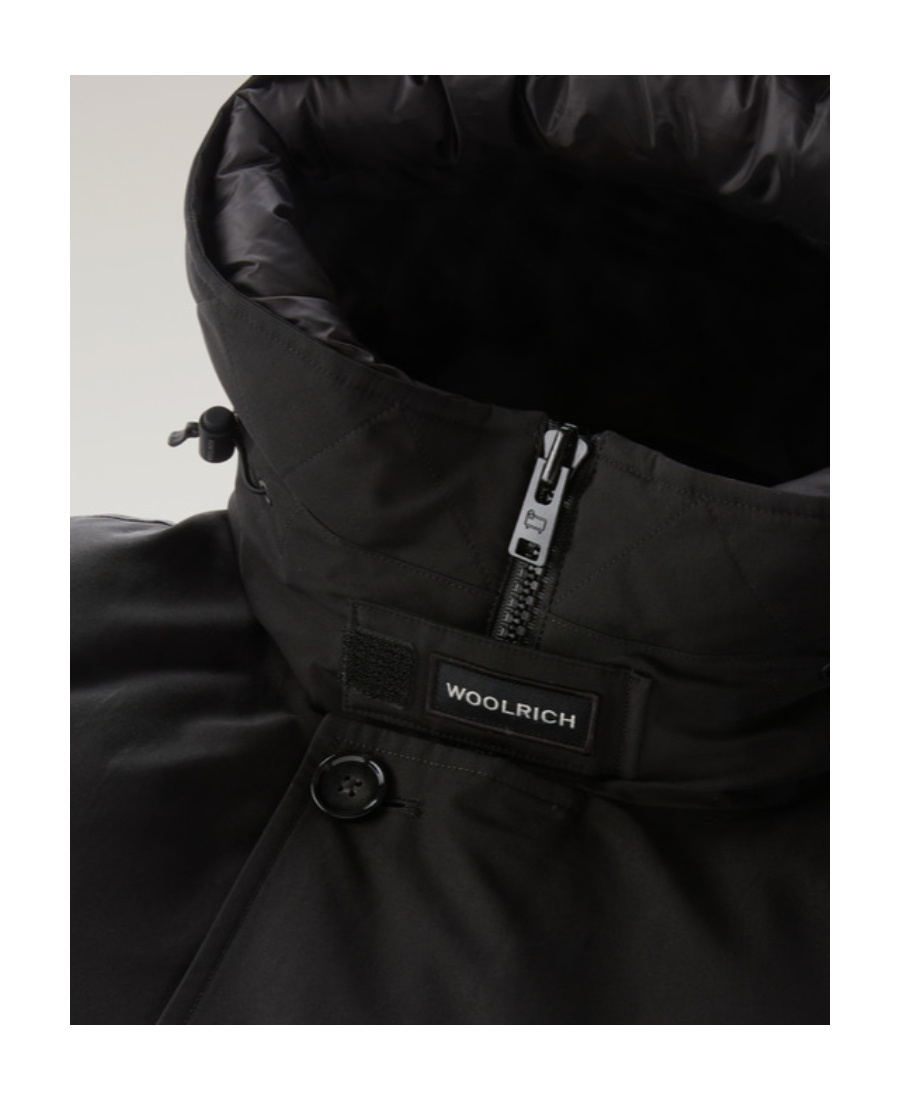 Woolrich Arctic Anorak In Ramar Cloth In Black