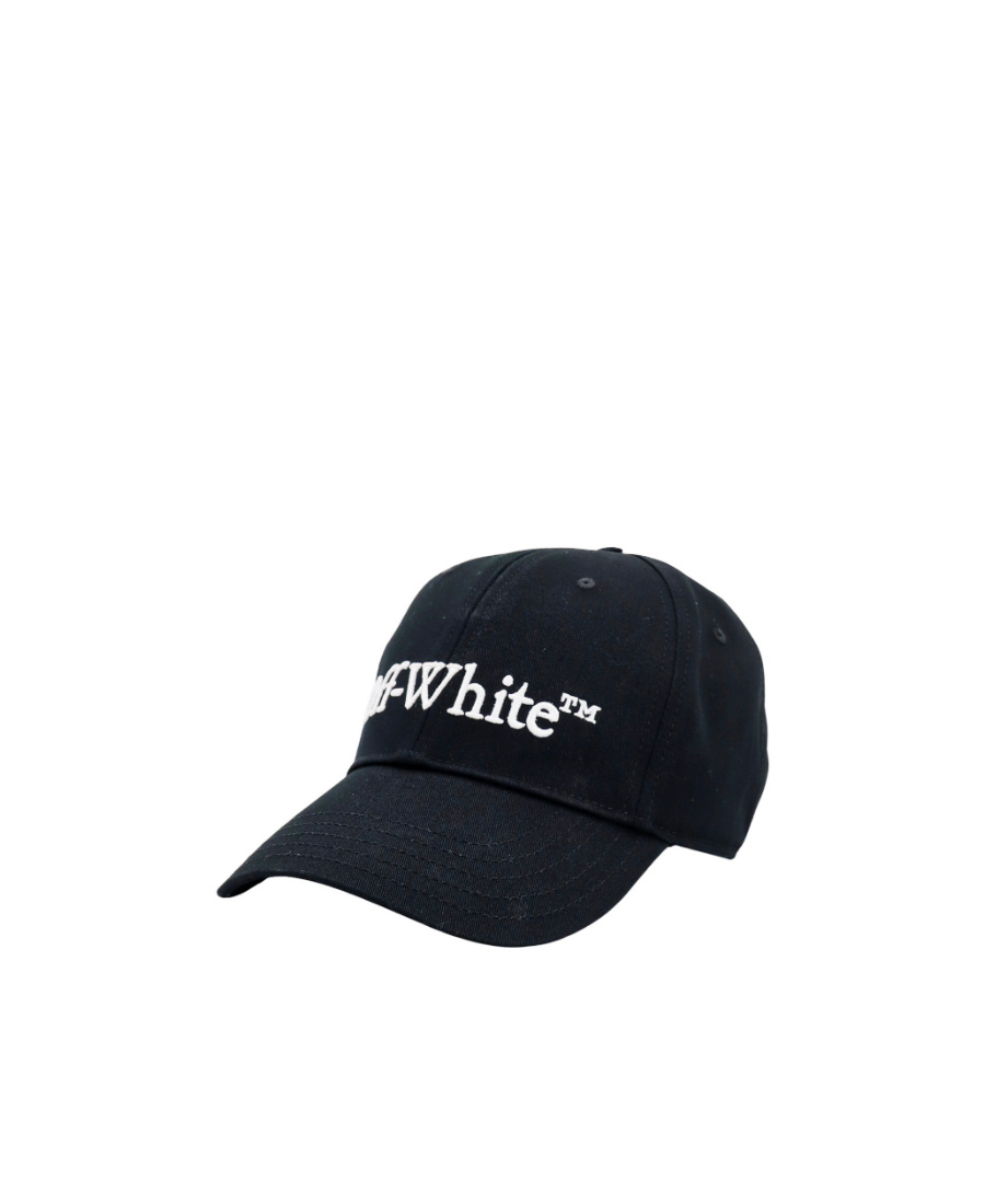 Off-white Logo Cotton Baseball Cap In Black