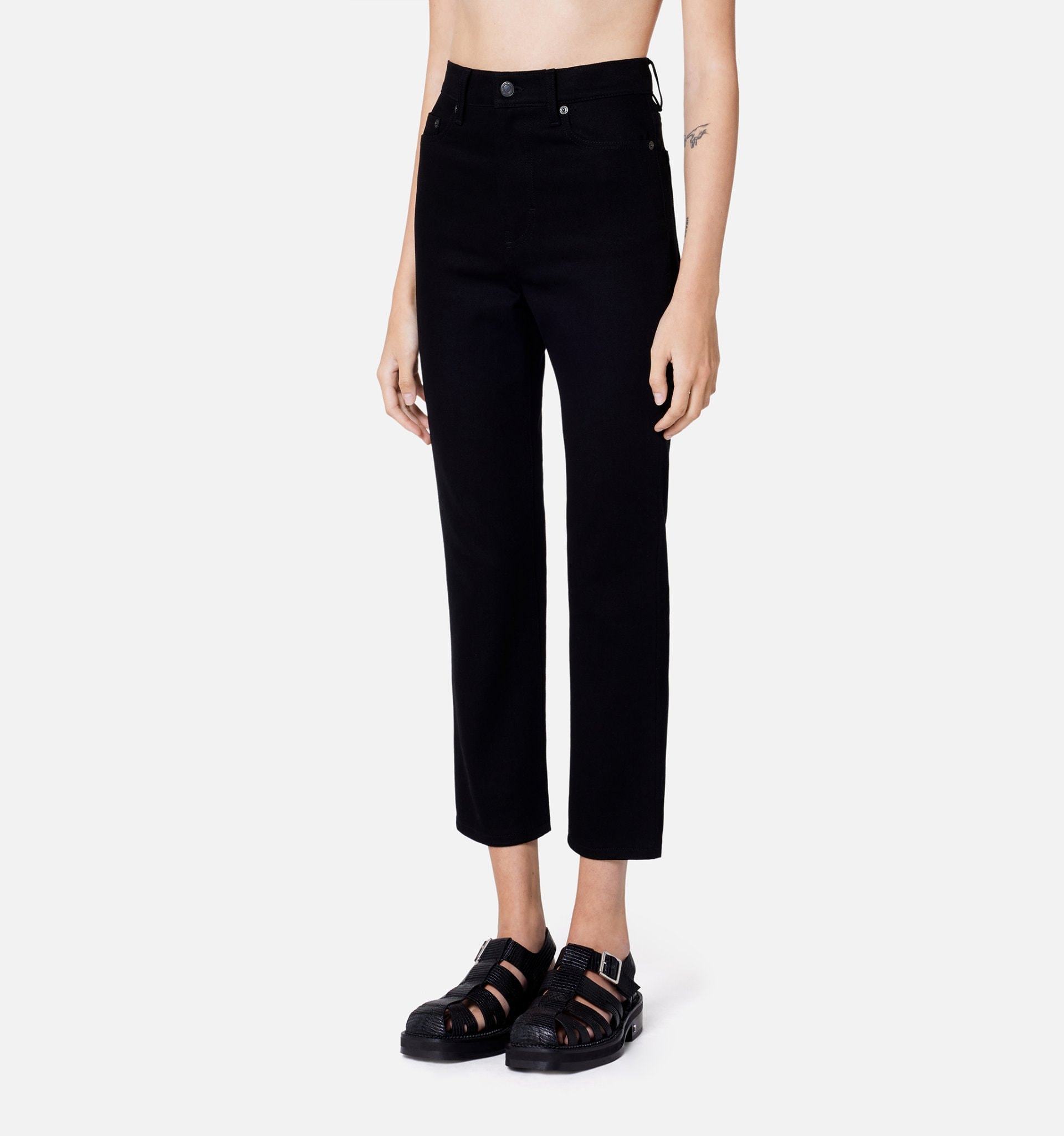 Ami Alexandre Mattiussi Cropped Flared Trousers In Black