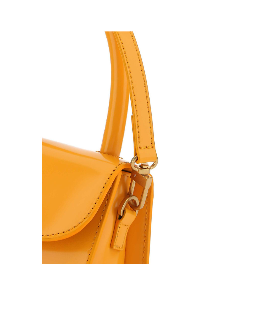 By Far Orange Leather Mini Handbag