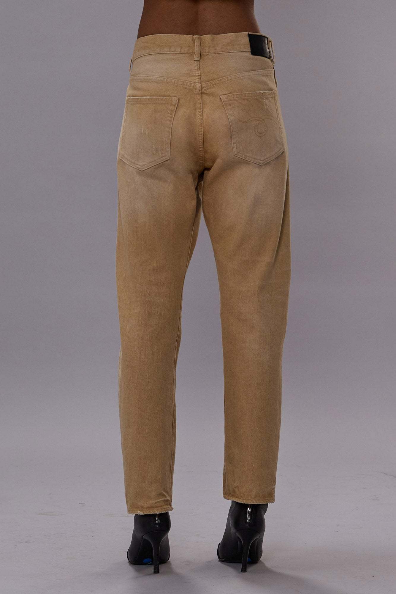 R13 Belt-loop Jeans In Brown
