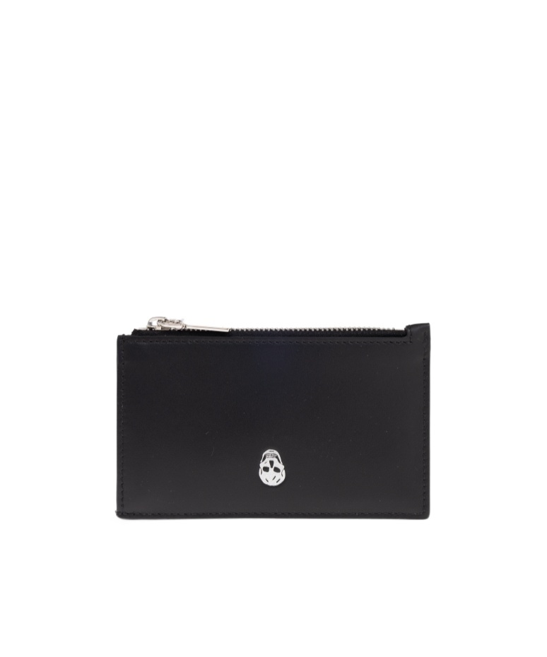 Alexander Mcqueen Card Holder "skull" In Black