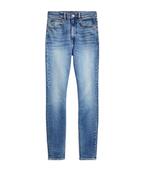 Polo Ralph Lauren Logo Patch Straight-leg Denim Jeans In Blue