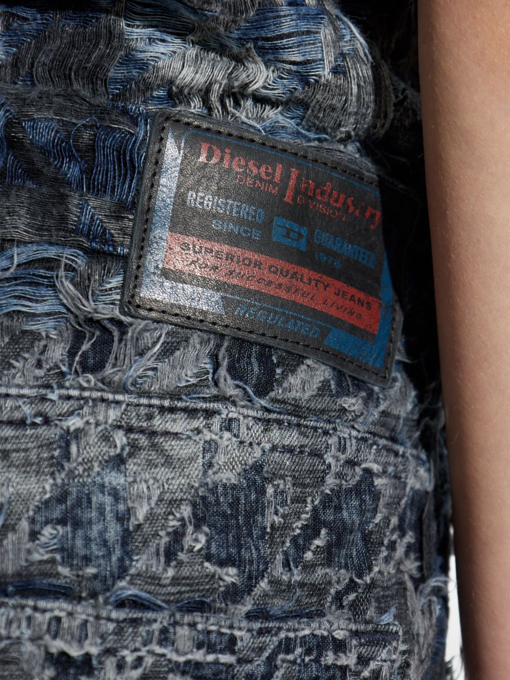 Diesel Frayed-effect Jeans In Multi