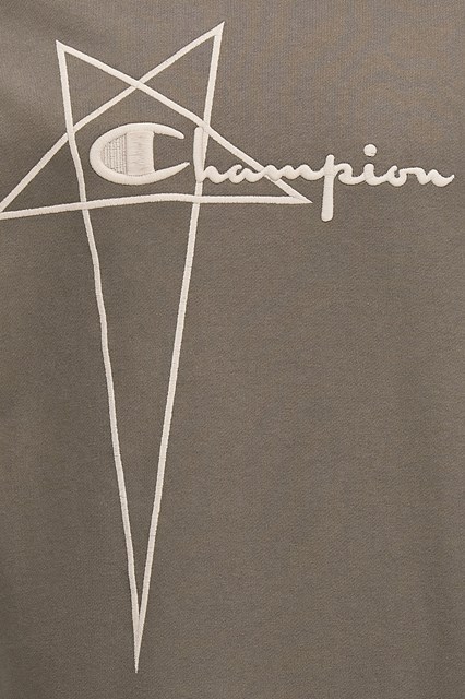 Rick Owens Champion X Hooded Bodysuit In Gray