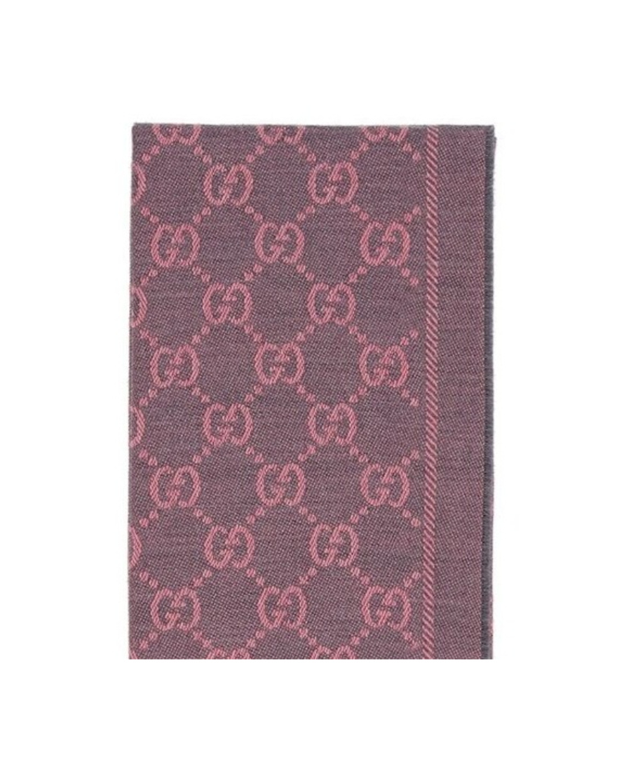 Shop Gucci Gg Wool Scarf In Multicolor