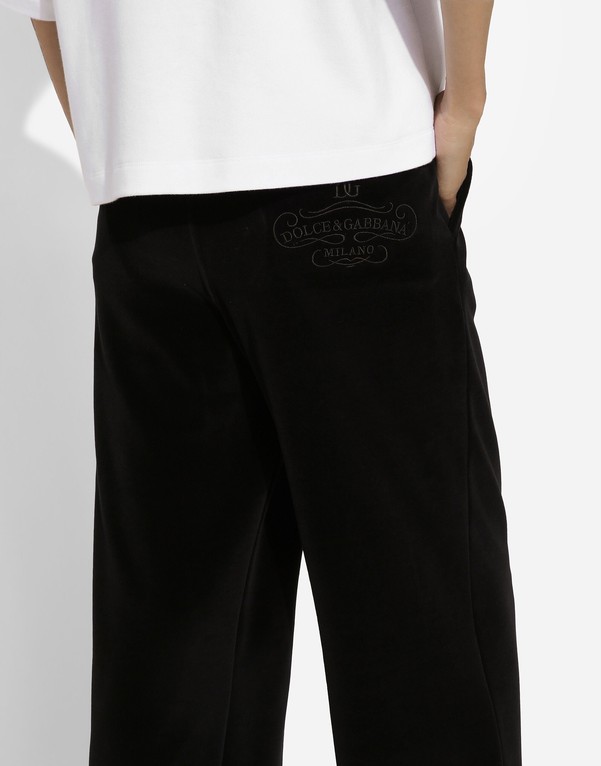 Dolce & Gabbana Velvet Trousers In Black