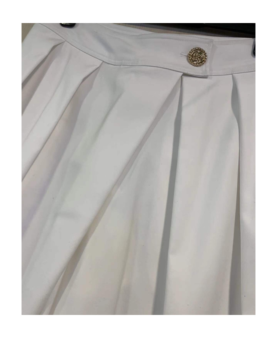EDWARD ACHOUR PARIS LOGO PLEATED HIGH-WAISTED CASUAL PANTS