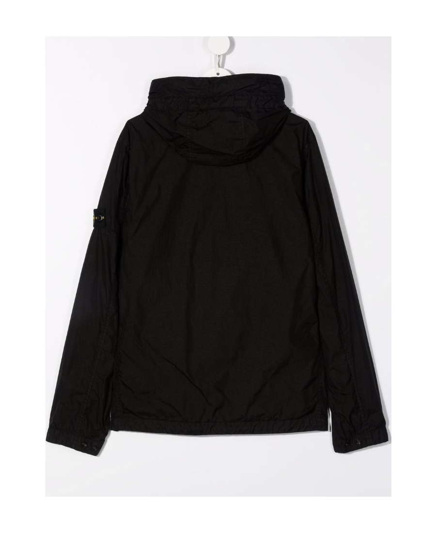 Stone Island Logo-patch Sleeve Jacket In Black