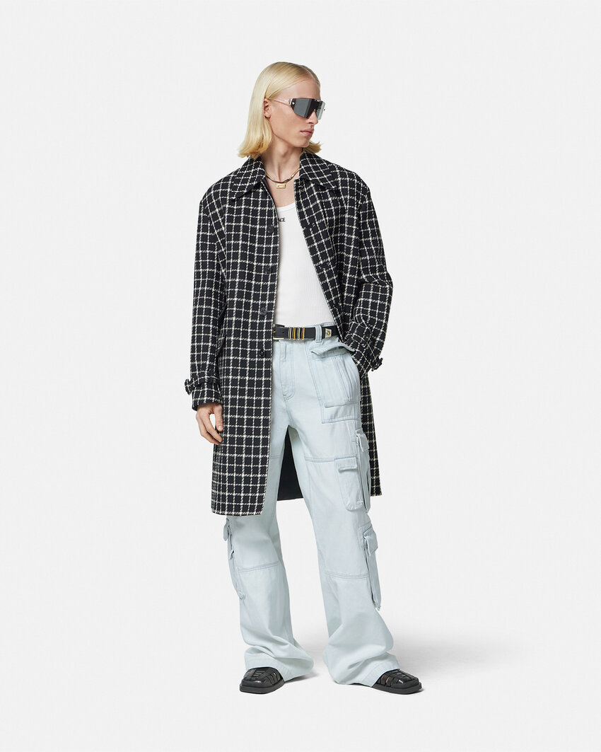 Versace Men's Cargo Jeans In White