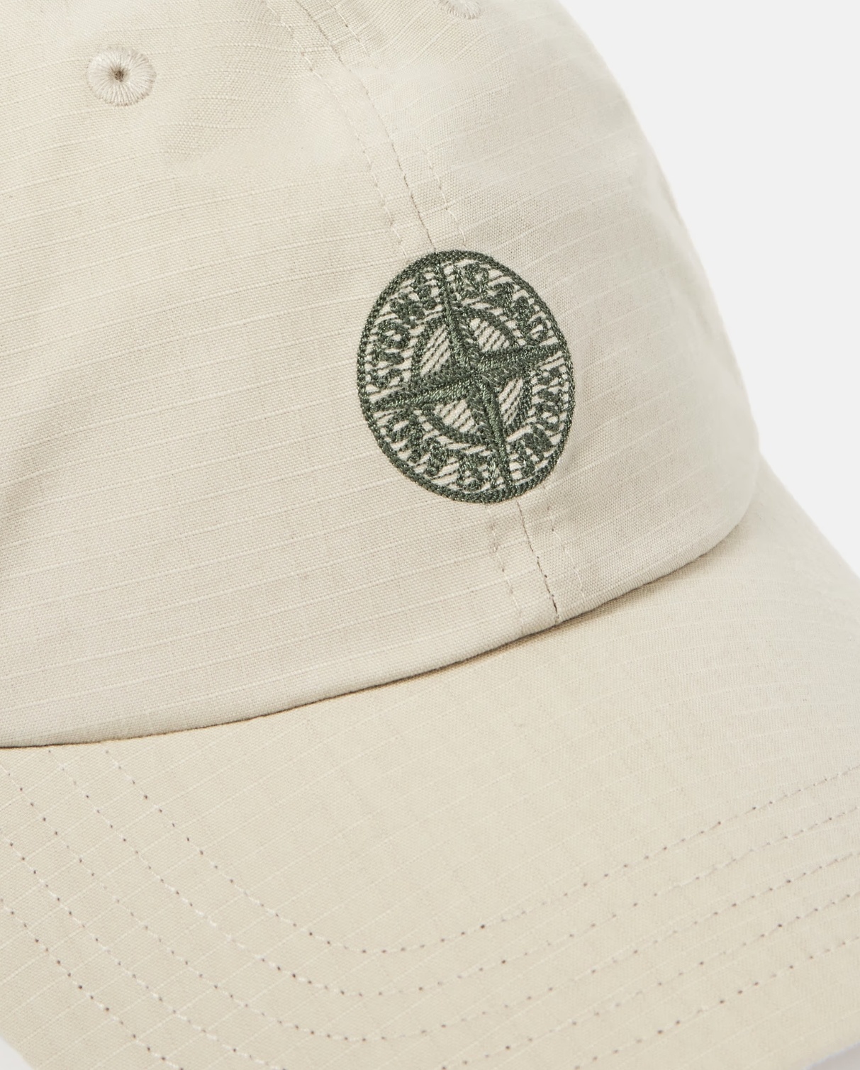 Shop Stone Island Compass-motif Cap In Nude