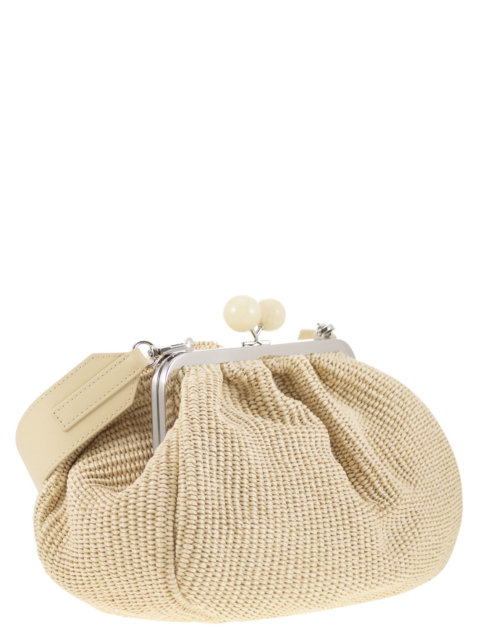 Weekend Max Mara Fortuna Chained Medium Pasticcino Bag In Nude