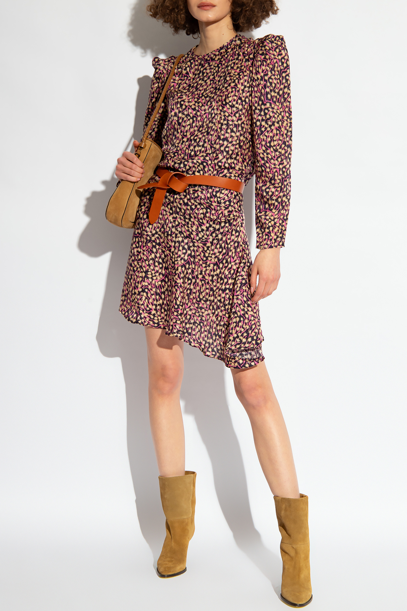 Isabel Marant Lensy Motif Printed Puff Sleeved Blouse In Multicolor