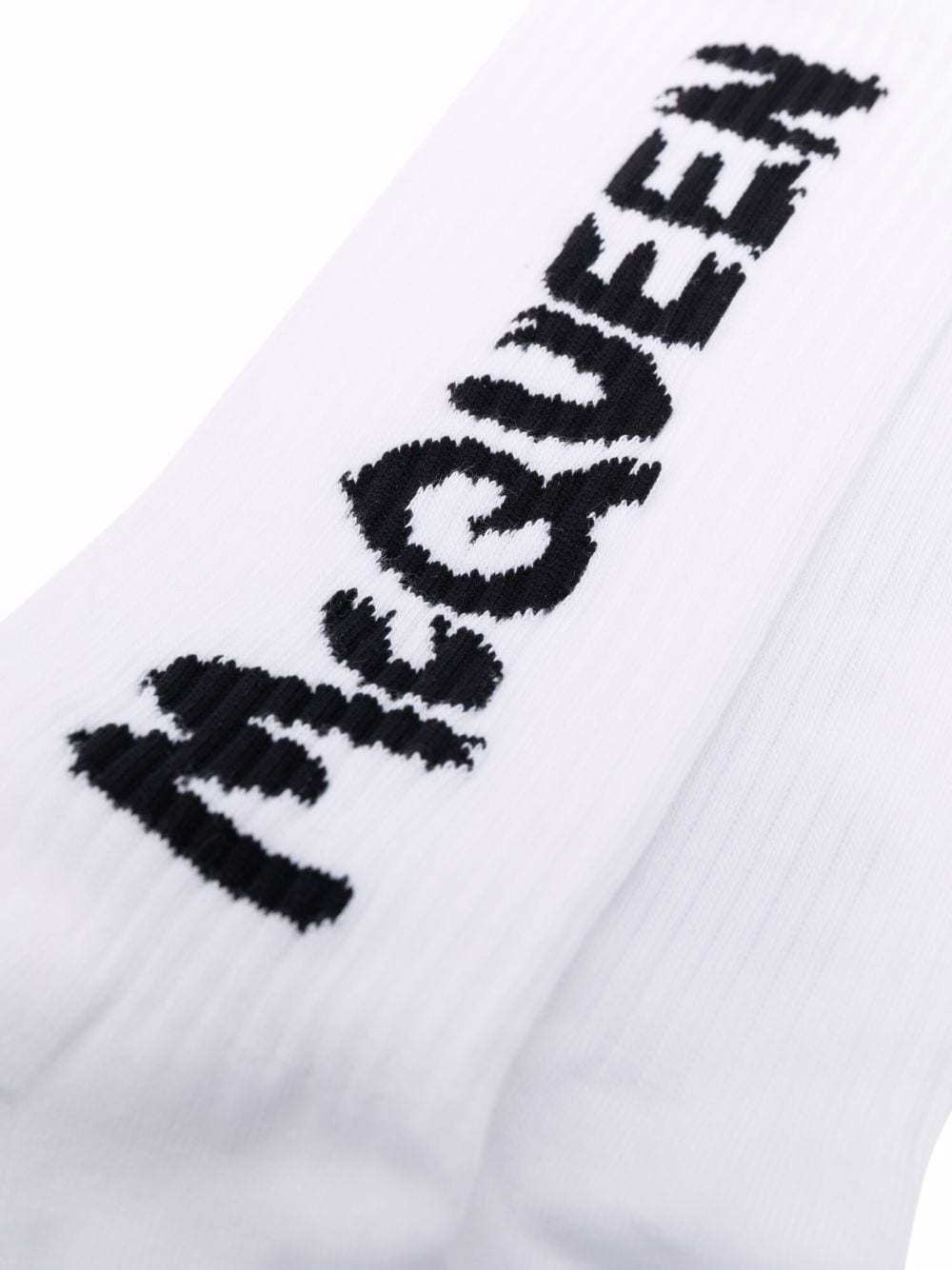 ALEXANDER MCQUEEN LOGO EMBROIDERED SOCKS