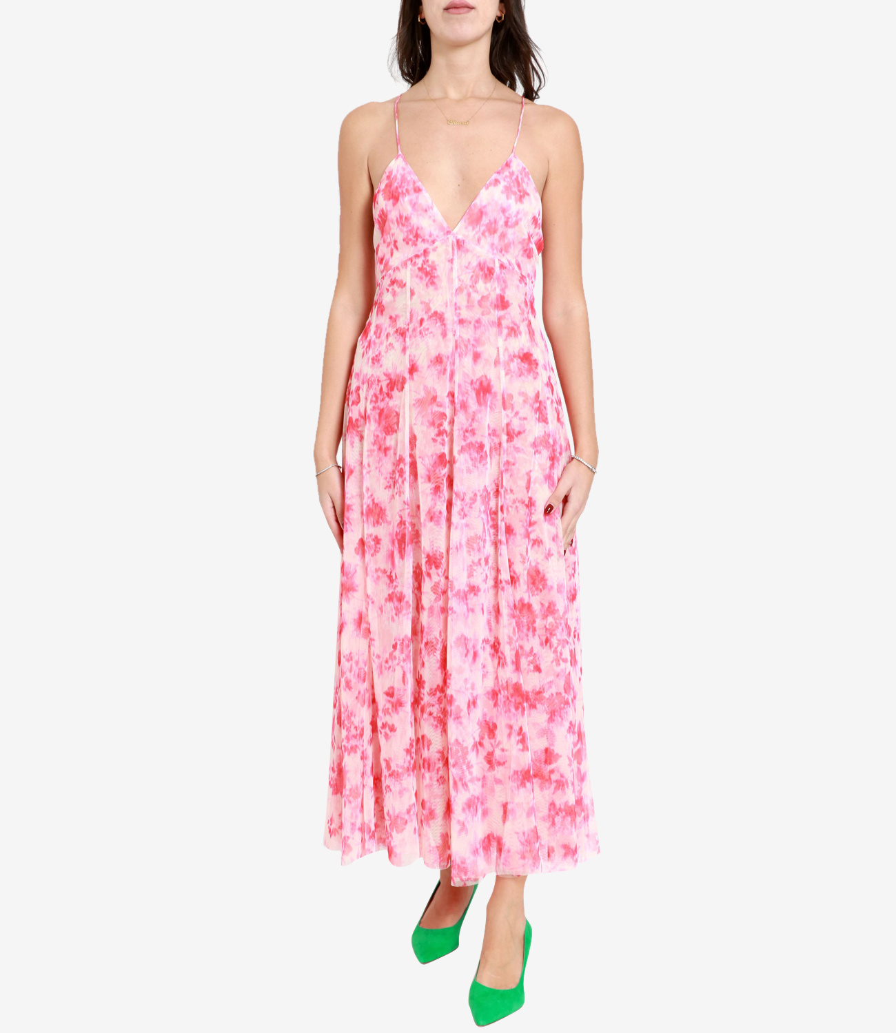 Philosophy Di Lorenzo Serafini A Dress With A Halter And Bare Back In Pink