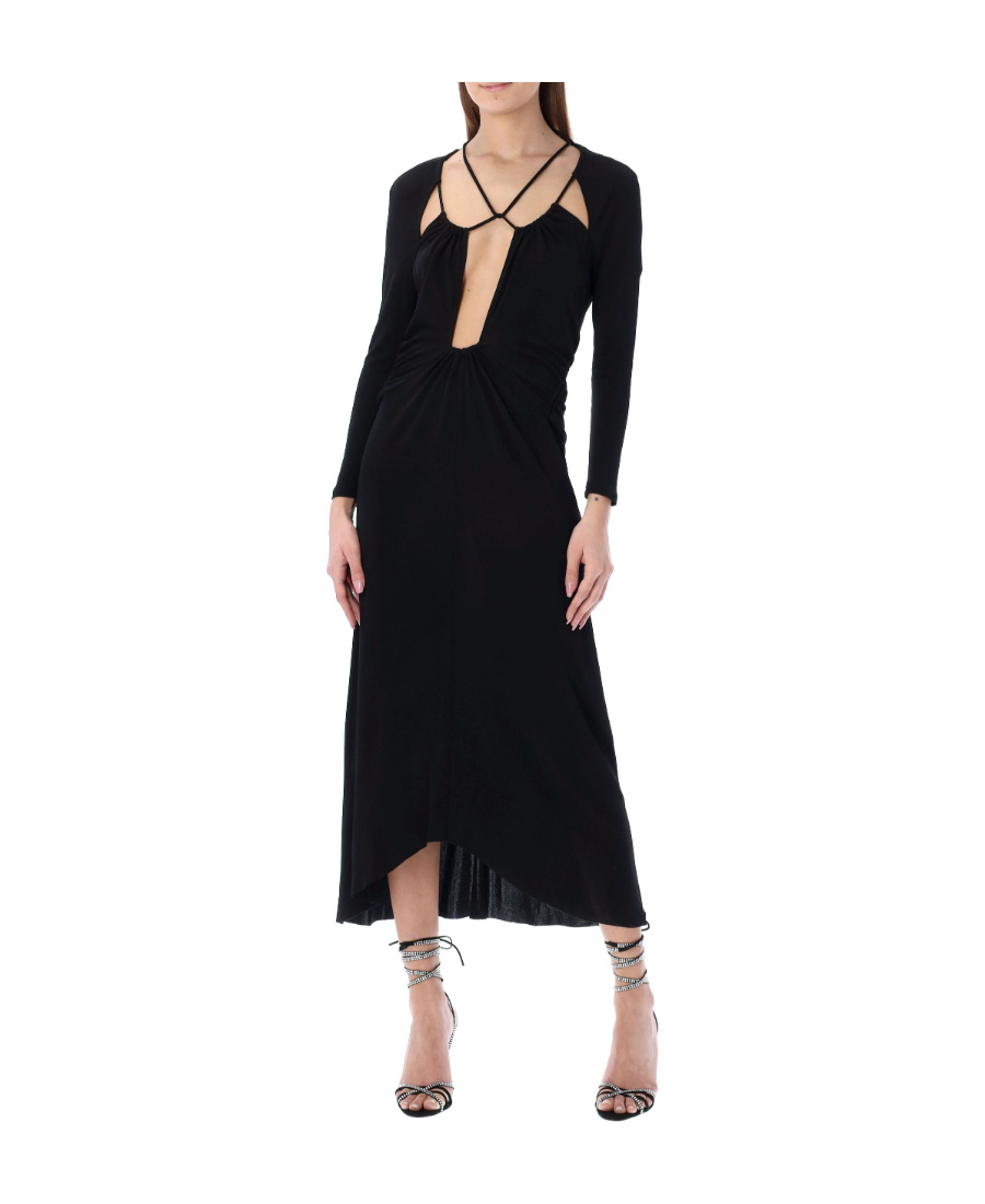 Isabel Marant Jadessi Cutout Stretch-jersey Midi Dress In Black