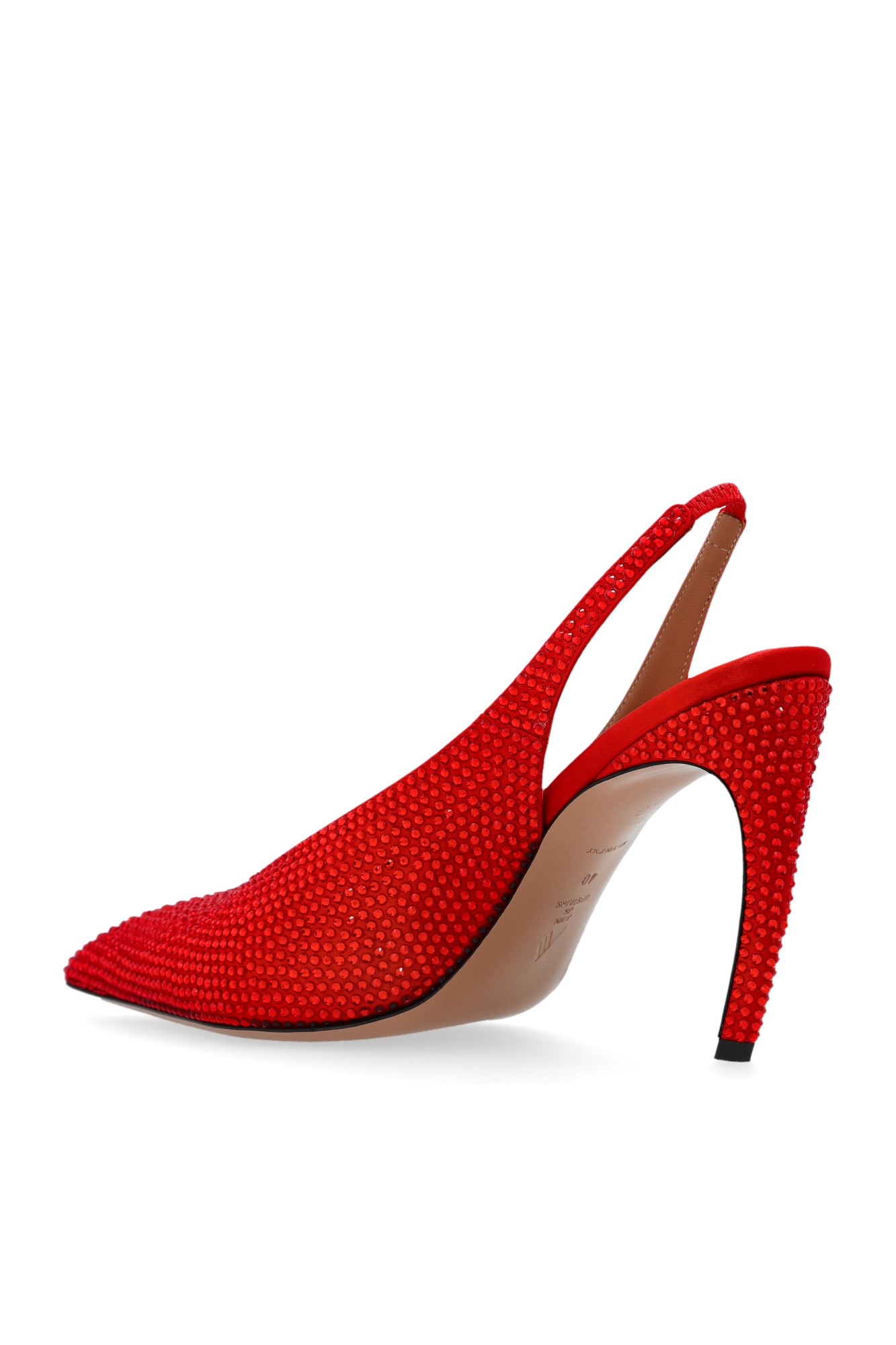 Attico 95mm Viper Crystal-embellished Slingback Pumps