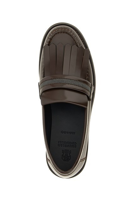 Brunello Cucinelli Leather Loafers Featuring Fringe Detail