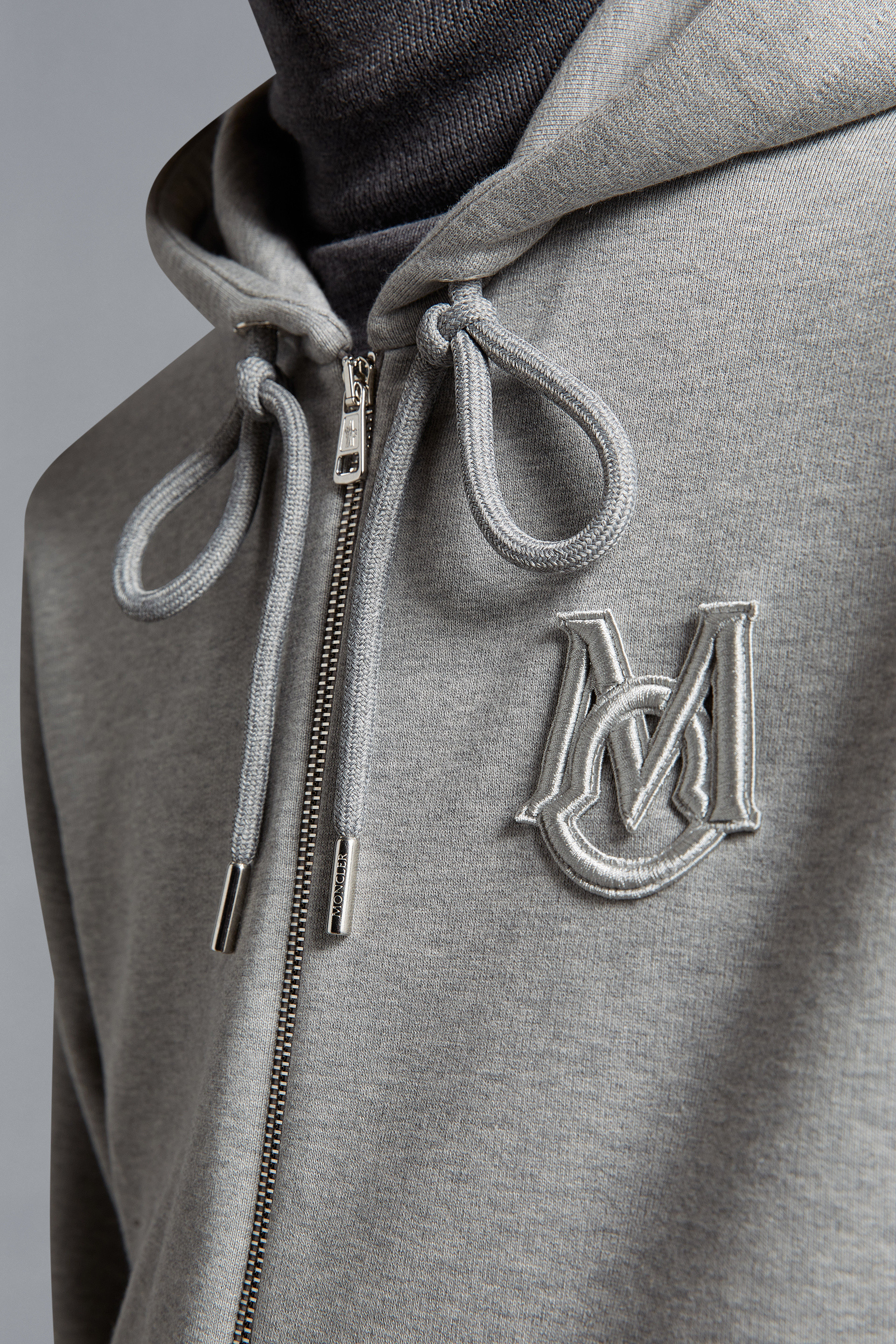 MONCLER MONOGRAM ZIP-UP HOODIE
