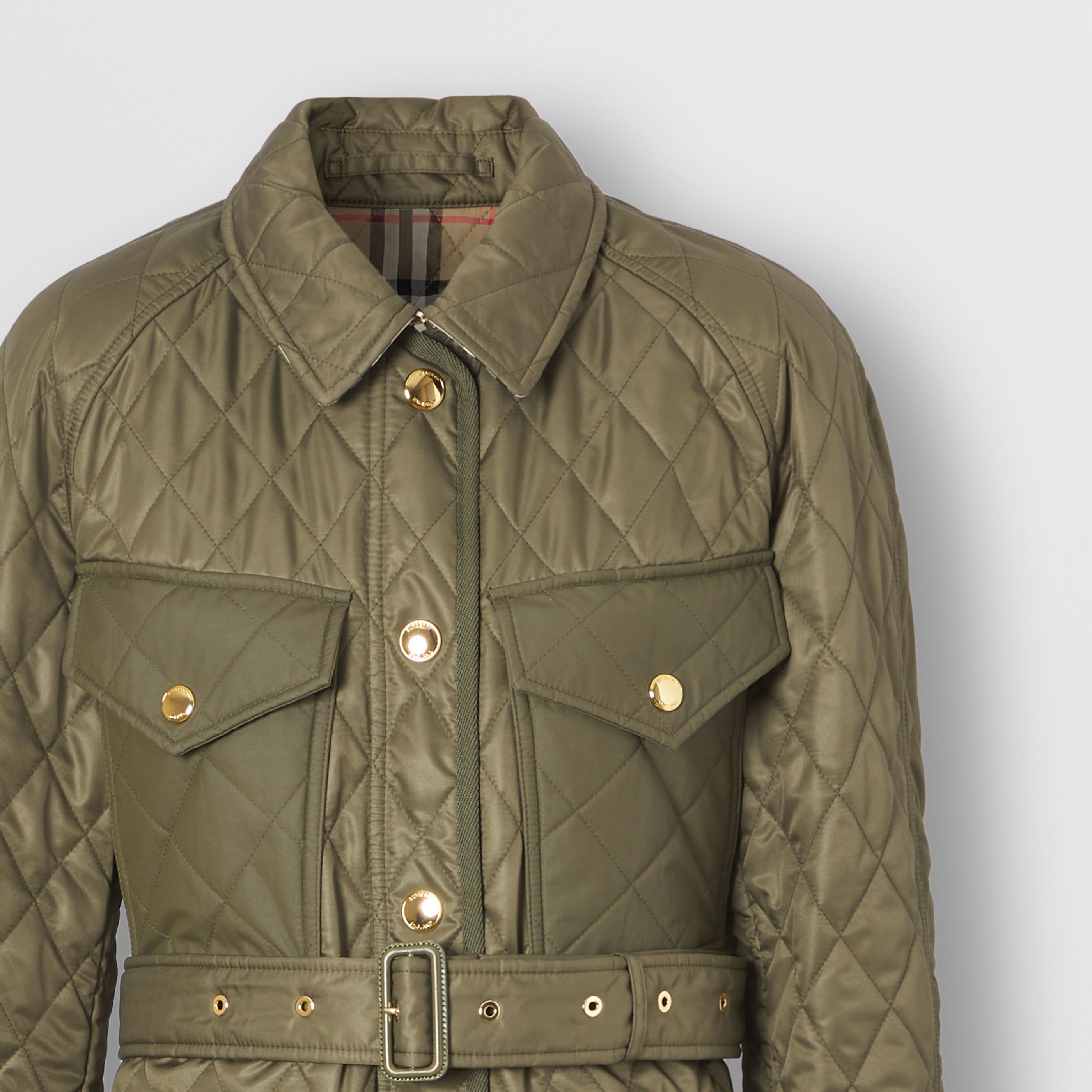 Burberry Diamond Quilted Field Jacket In Multi