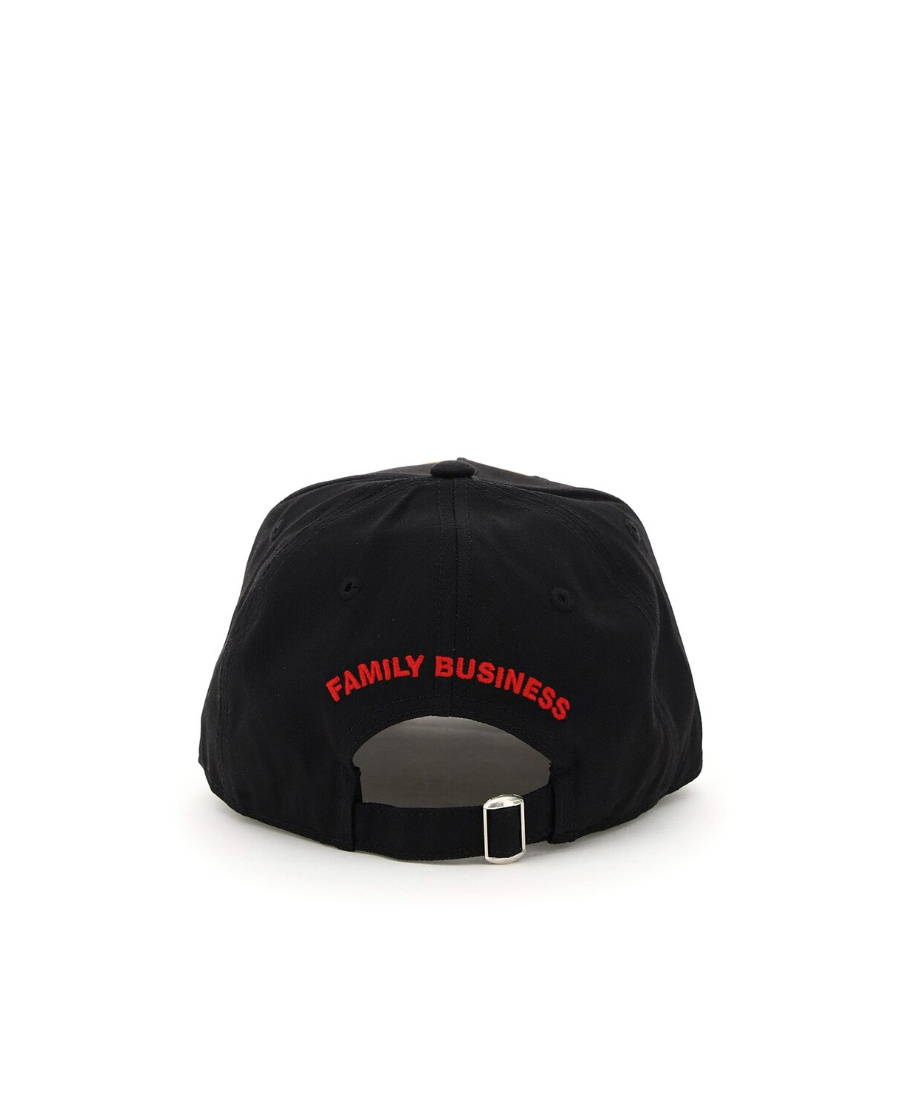 Dsquared2 Logo-patch Cotton Baseball Cap In Black