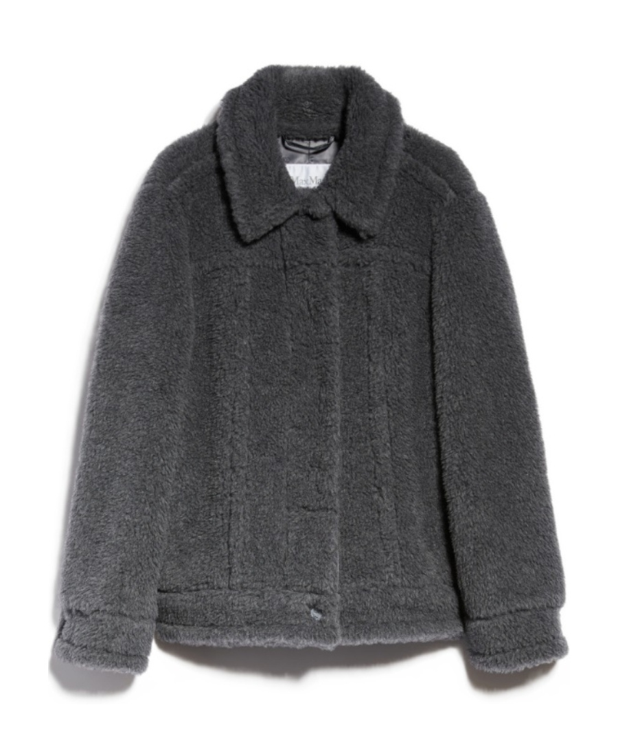 Shop Max Mara Short Casual Jacket In Gray
