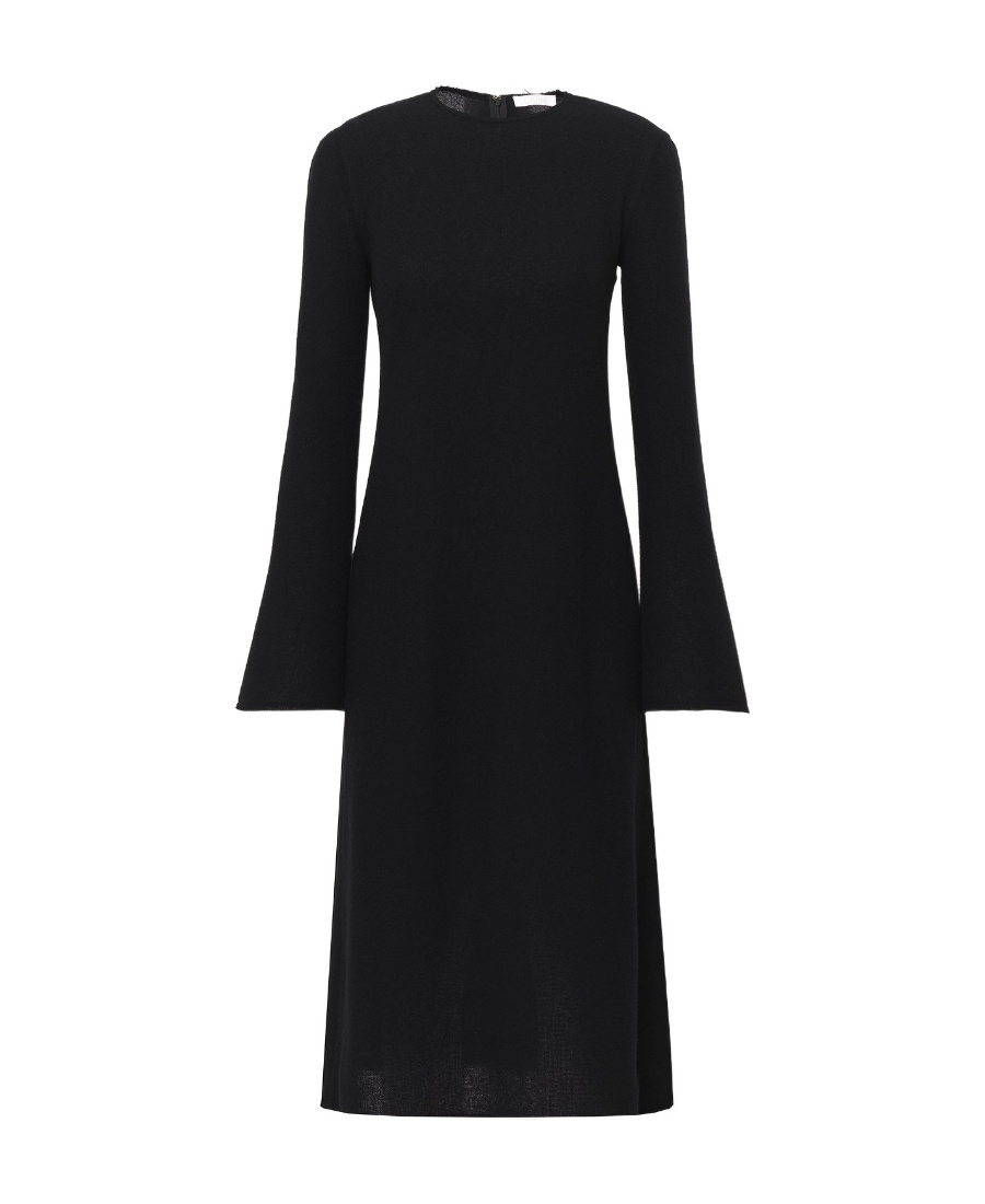 Chloé Black Logo Dress In Black