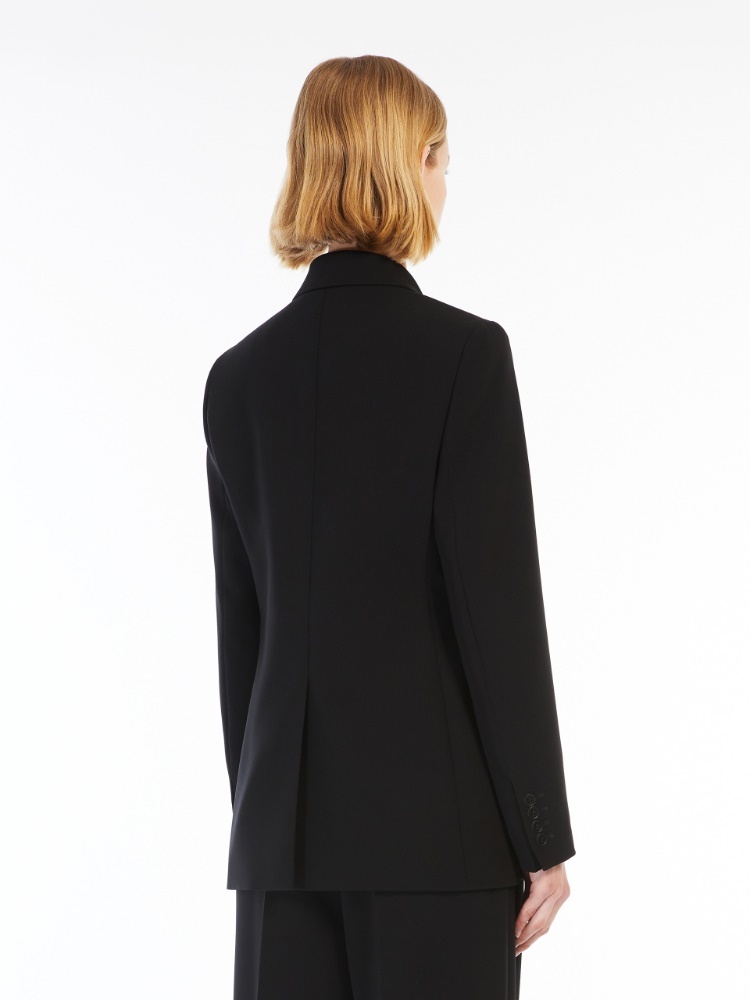 Max Mara Tailored Suit Jacket Front Pockets In Black