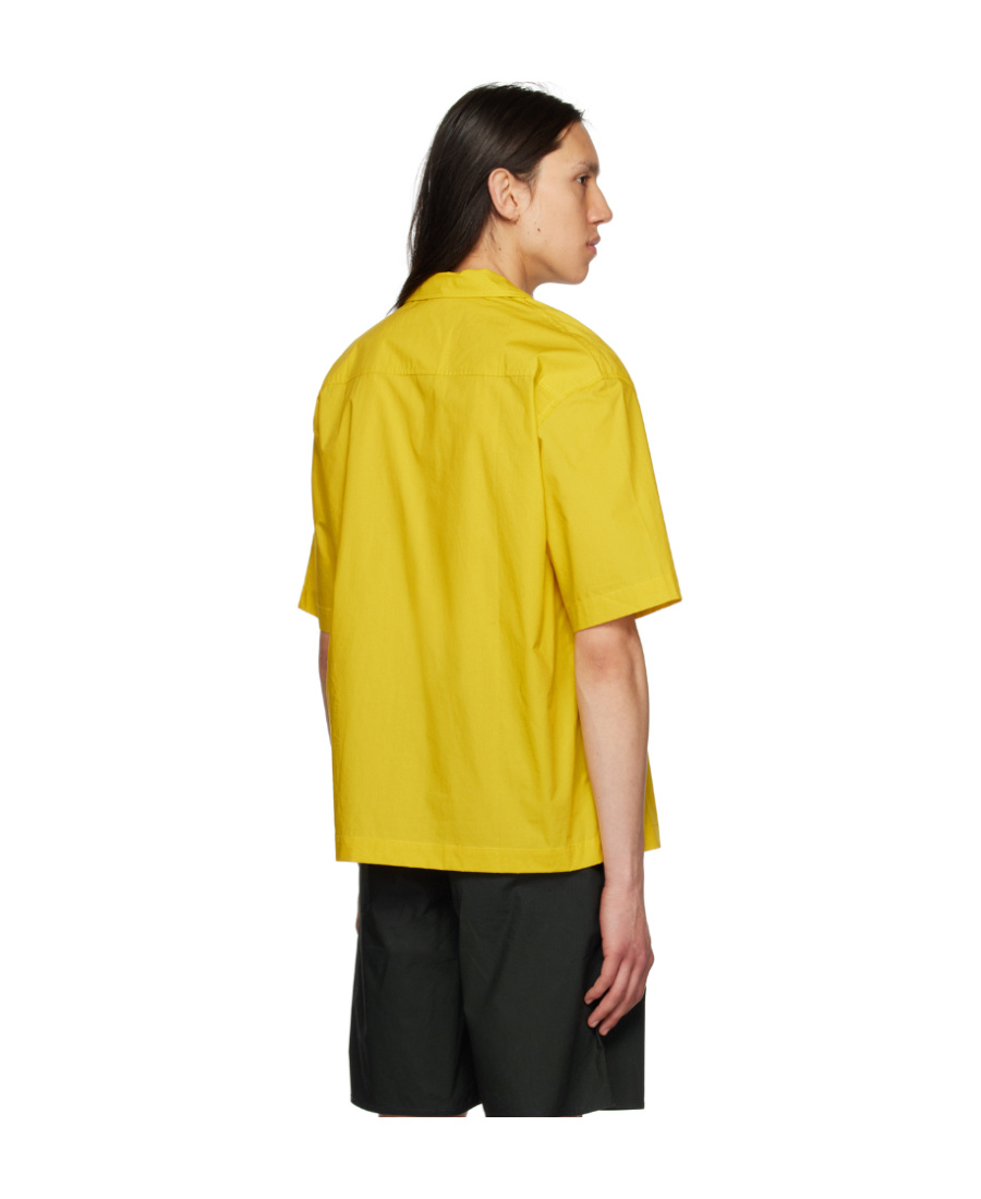 Sunnei Yellow Open Spread Collar Shirt In Yellow
