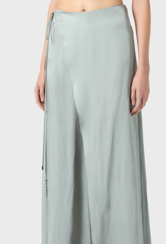 BLUMARINE PAREO-STYLE PANTS IN TWILL