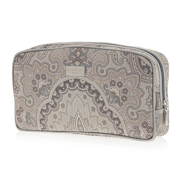 Etro Zipper Clutch In Gray
