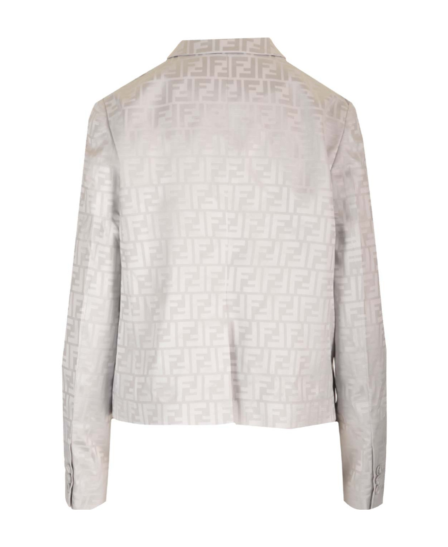 Fendi Crepe Satin Blazer In Nude