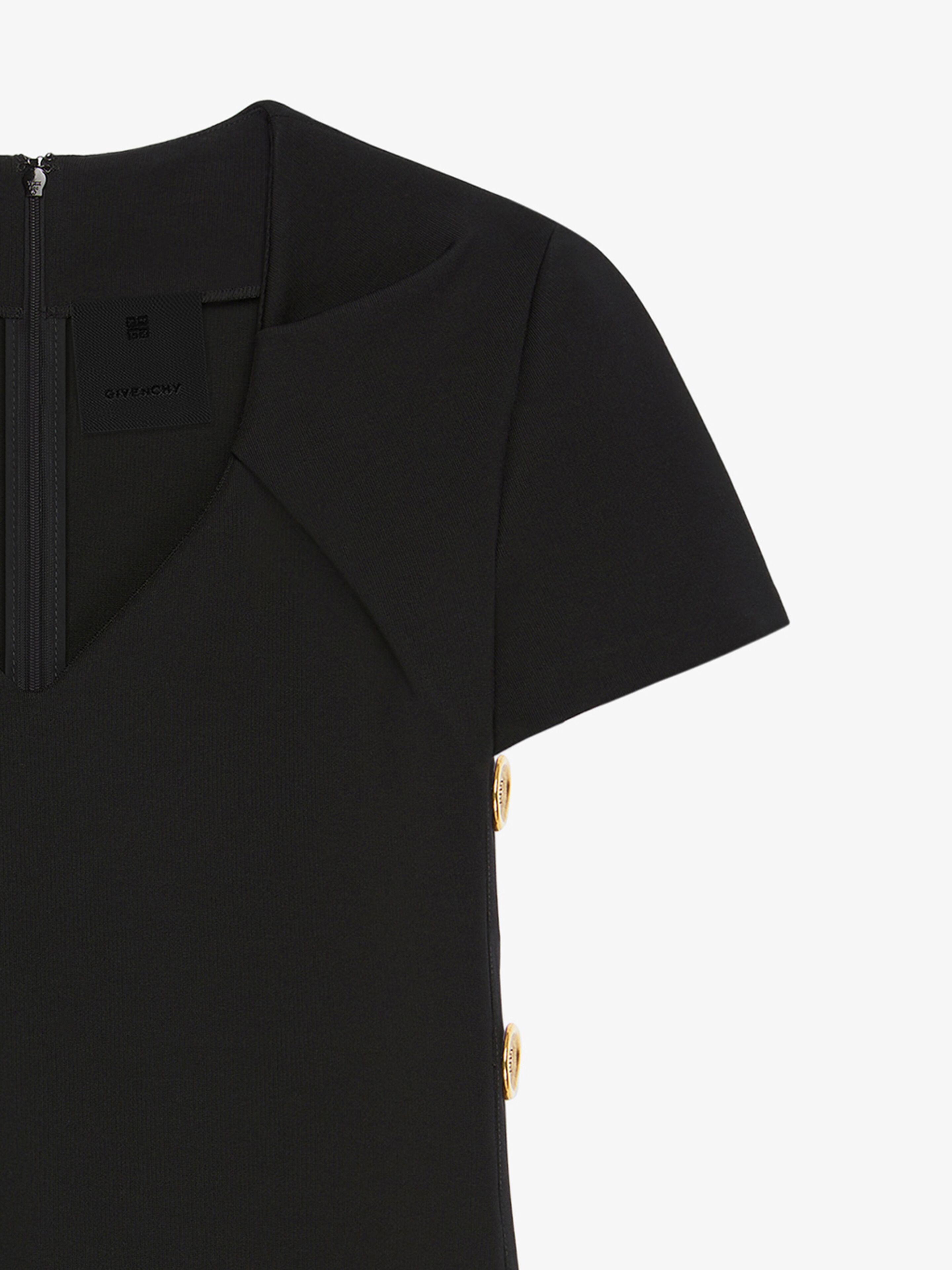 Givenchy Robe En Punto Milano À Boutons In Black