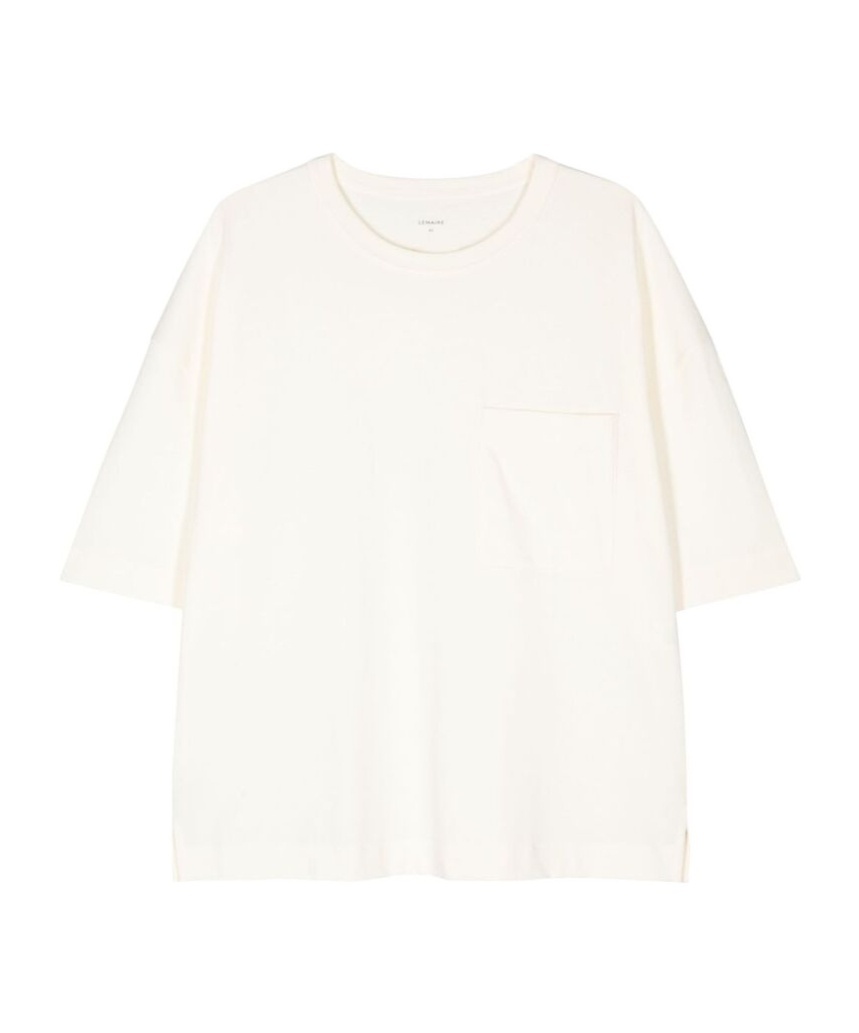 Lemaire Cotton T-shirt With Loose Fit And Round Neck In White