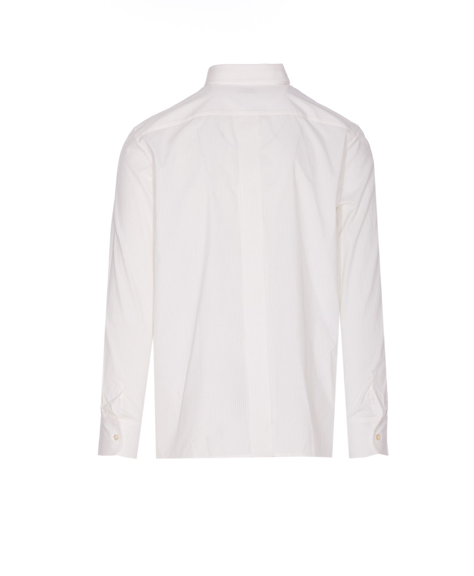 Saint Laurent Button-down Collar Long Sleeve Cuffed Shirt In White