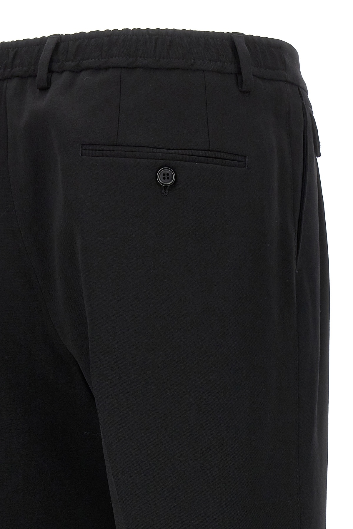 Dolce & Gabbana Stretch-wool Tailored Trousers In Black