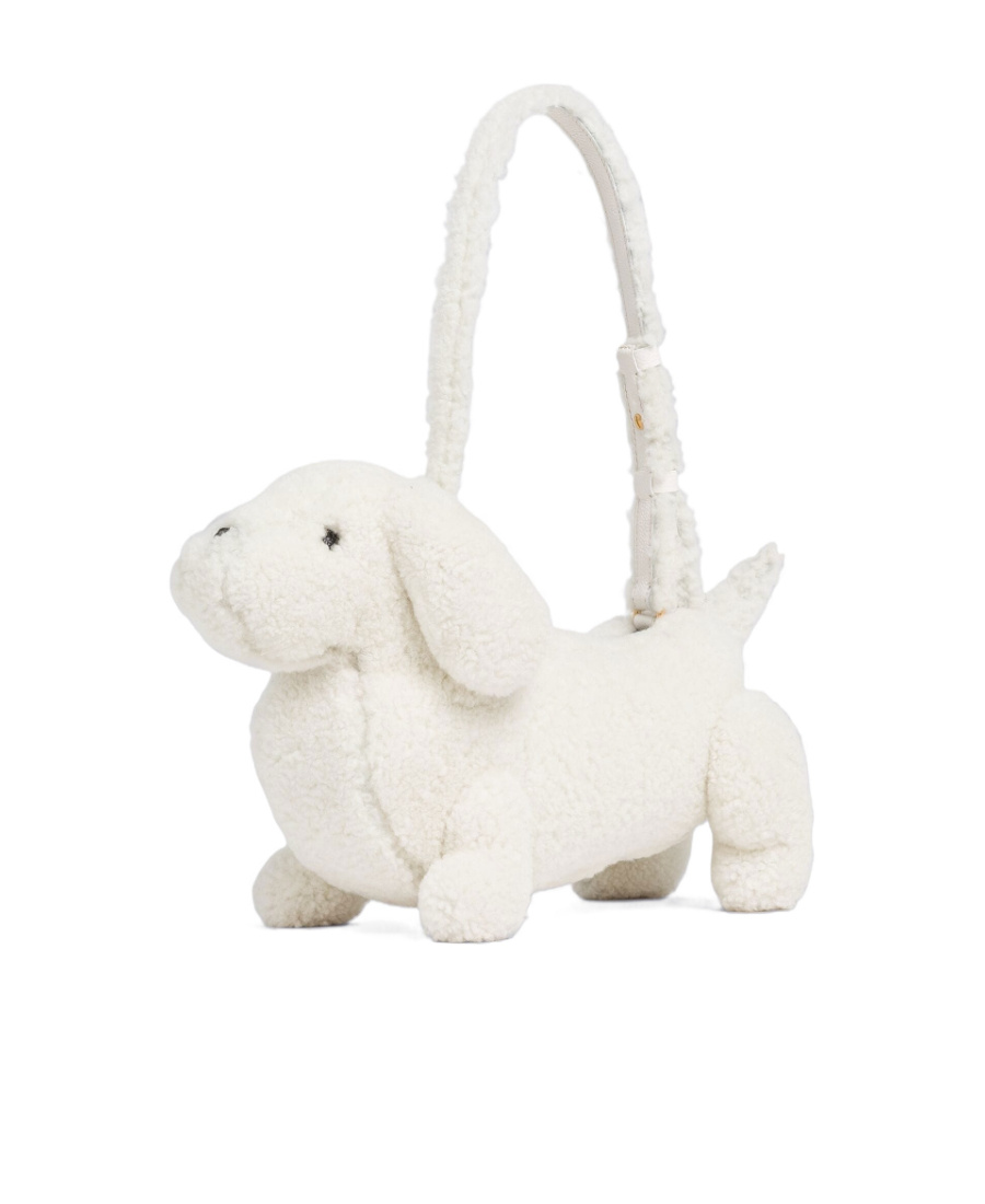 THOM BROWNE HECTOR SHEARLING SHOULDER BAG