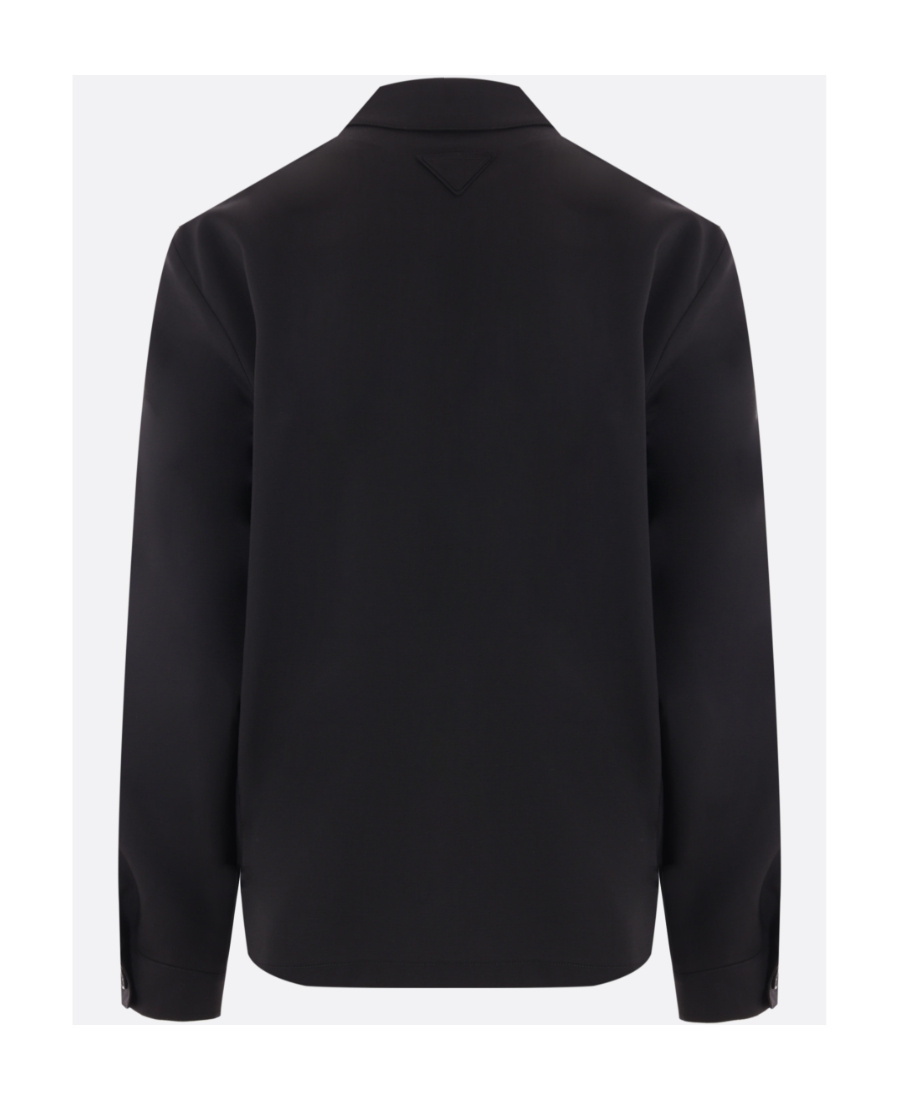 Prada Cotton Blouson Jacket In Black