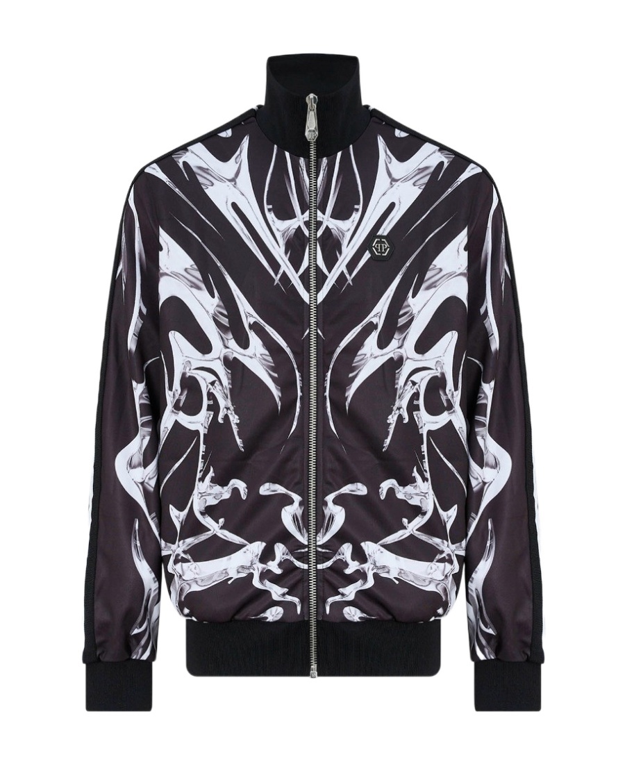 Philipp Plein Long-sleeved Casual Jacket In Black