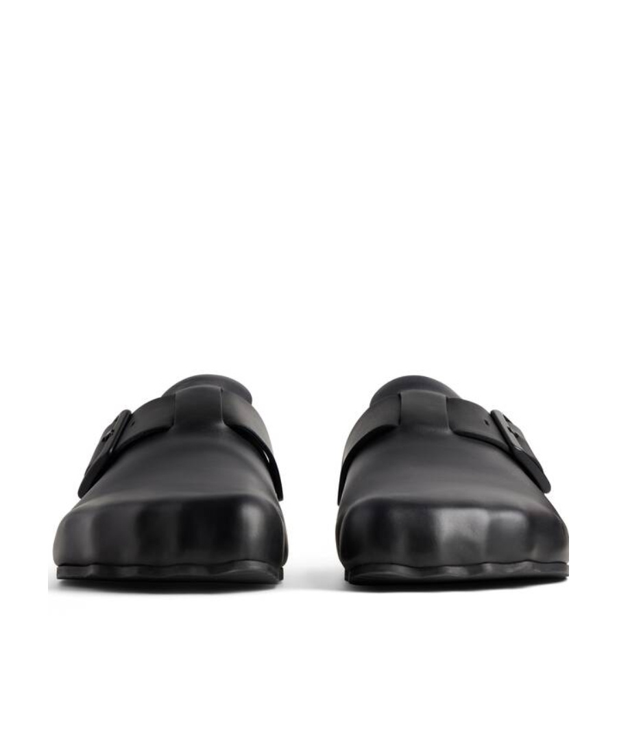 Balenciaga Sunday Leather Clogs In Black