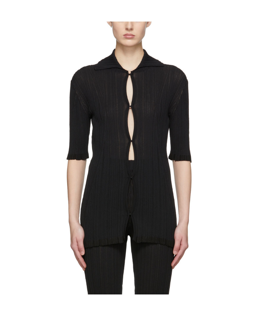 Mcq By Alexander Mcqueen Mcq Alexander Mcqueen Woman Cardigan Black Size L Cotton, Polyamide, Viscose, Polyester In Black