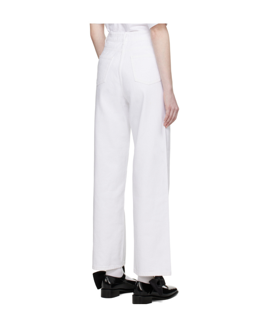 Kimhēkim Pocket Stamped Jeans In White