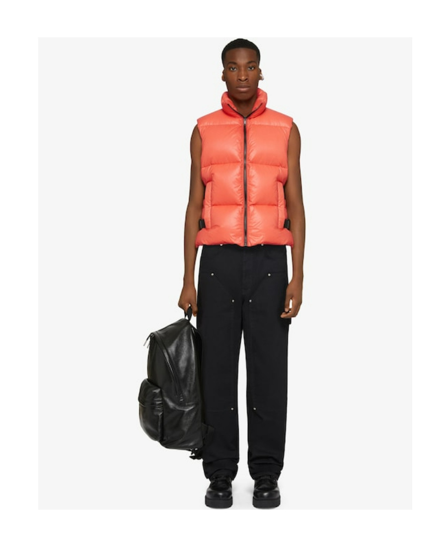 Givenchy Sleeveless Puffer Jacket With Buckles In Red