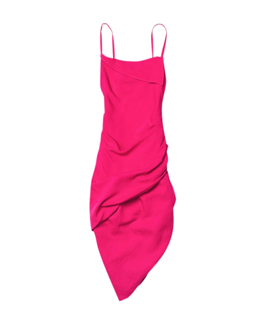 Jacquemus Saudade Stretch Viscose Dress In Red