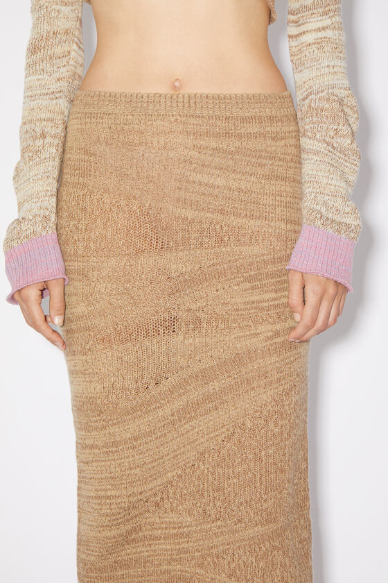 Acne Studios Knitted Skirt In Nude