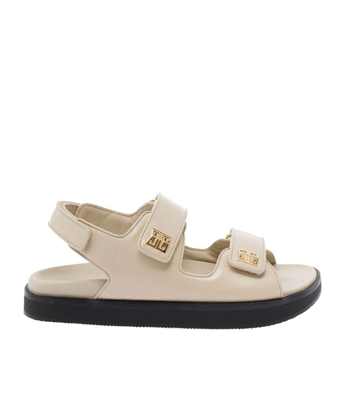 Givenchy 4g-plaque Leather Sandals In Nude