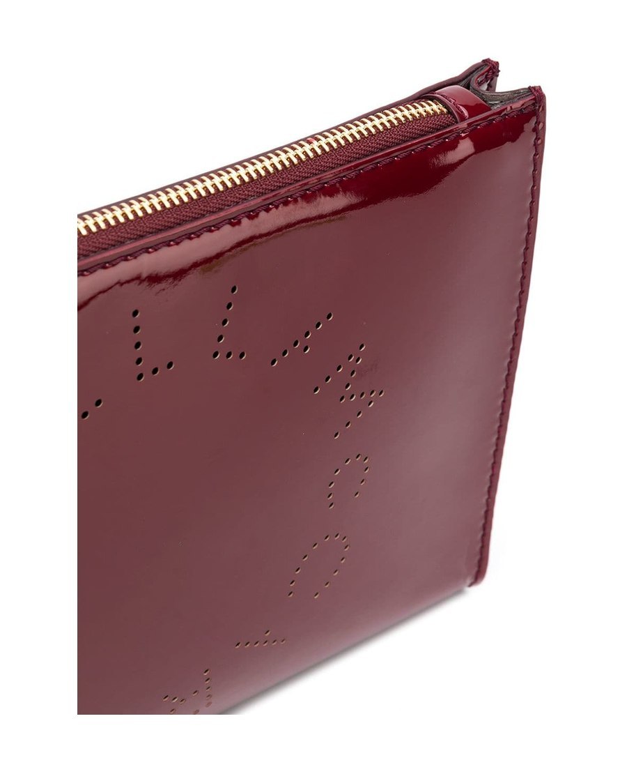 Stella Mccartney Zippered Clutch In Red