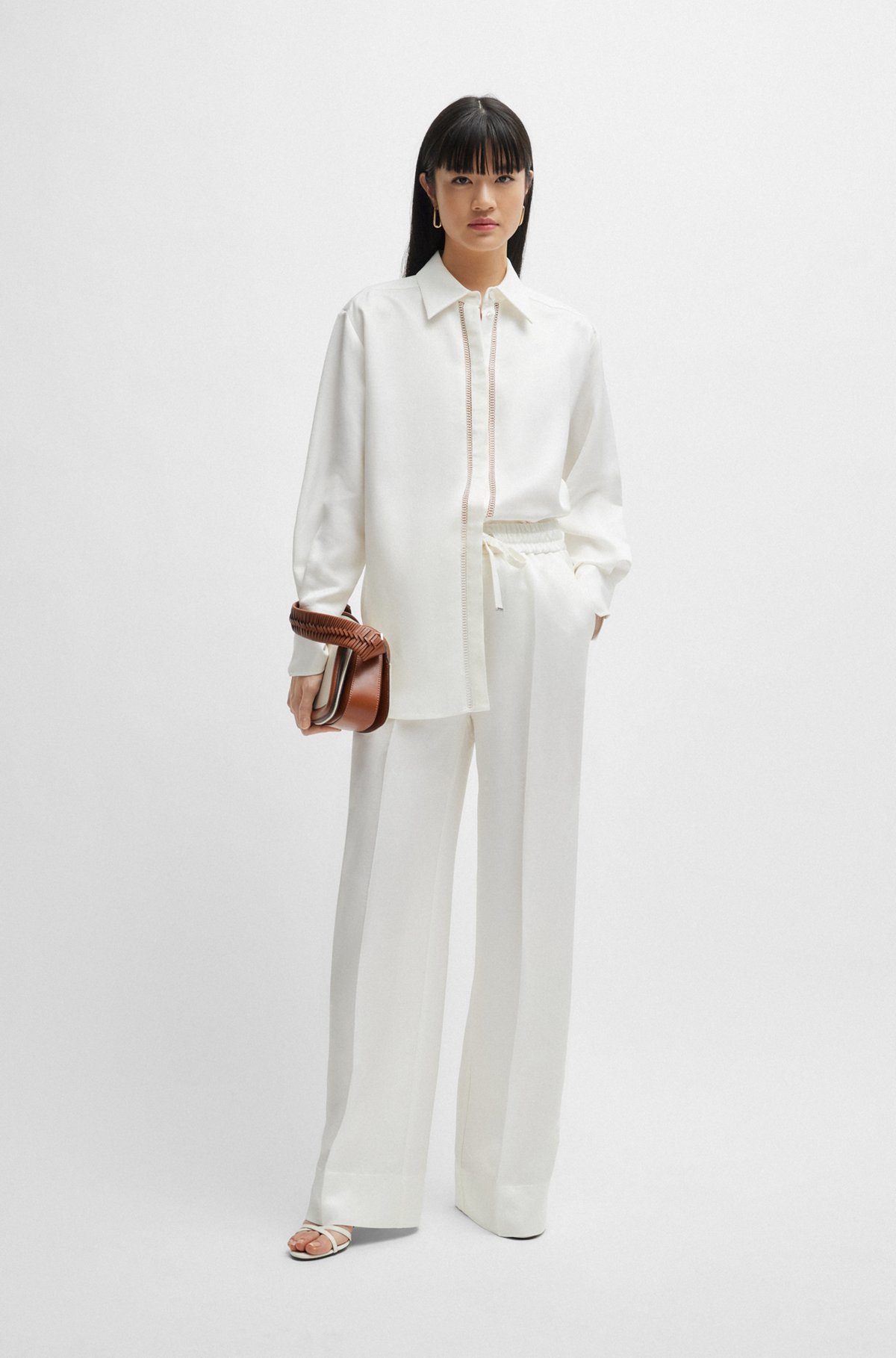 Hugo Boss Long-sleeved Shirt In White