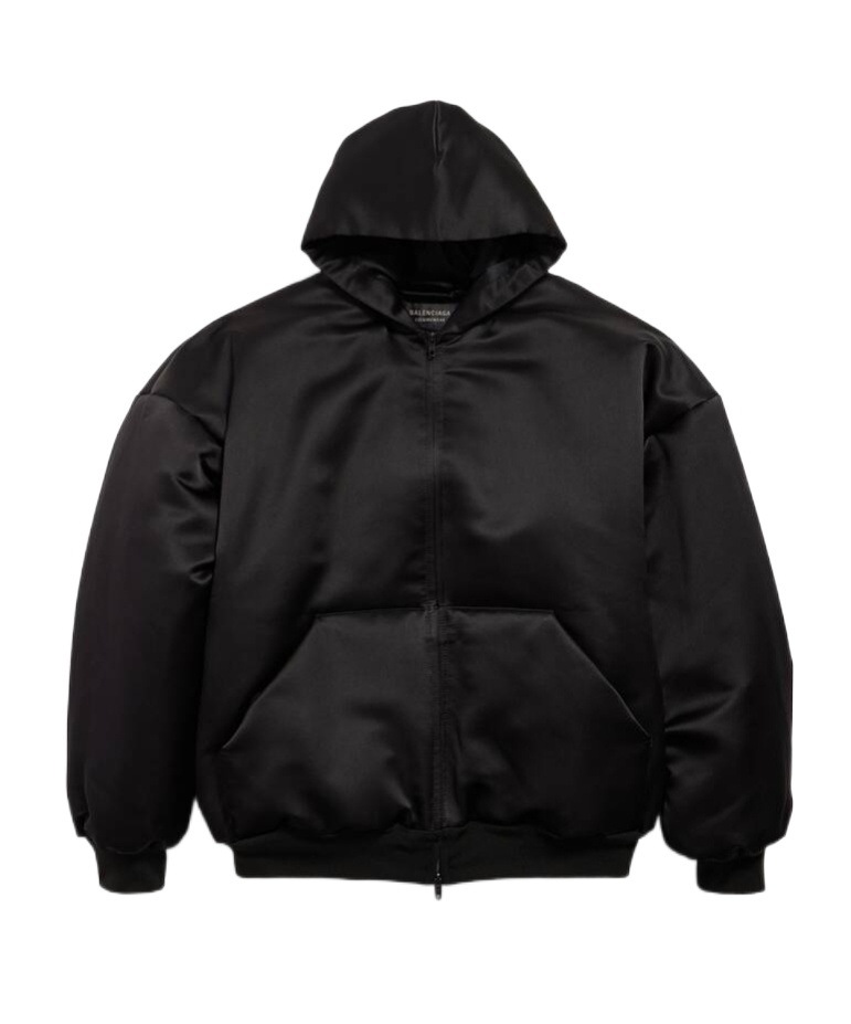Balenciaga Hooded Sweater In Black