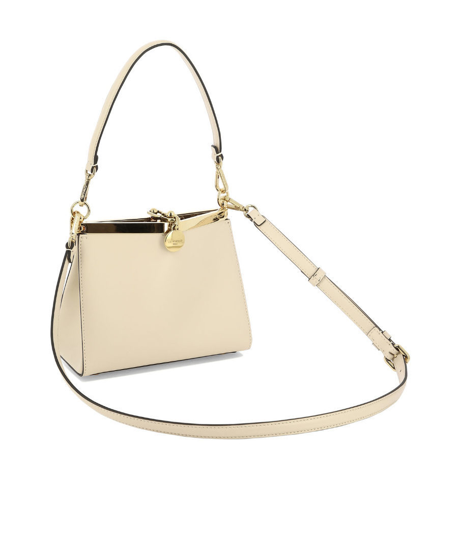 Etro Vela Leather Shoulder Bag In Nude
